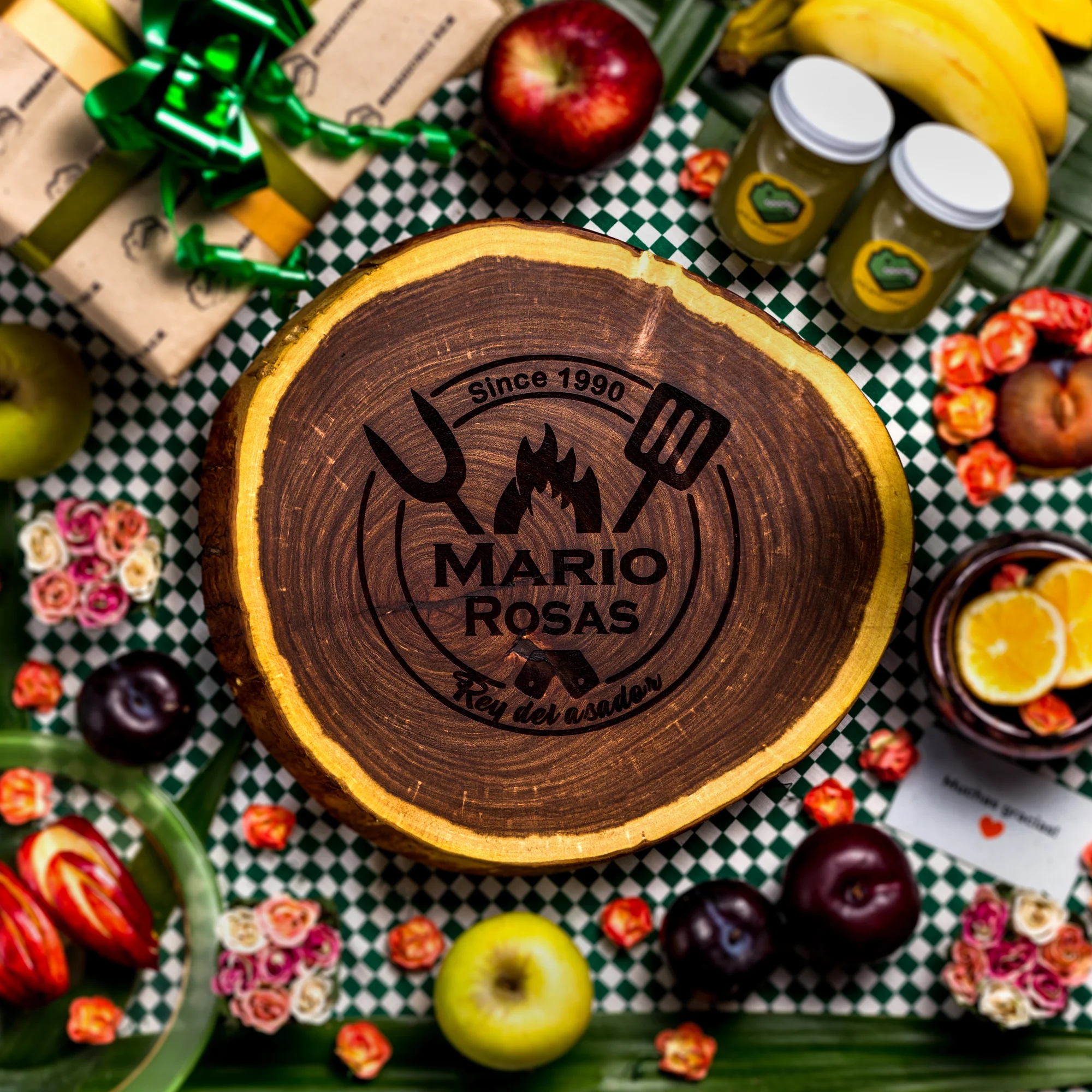 Tabla Redonda Parrillera de 30cm Personalizada